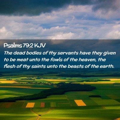 Picture 02 - Psalms 79:2 KJV - The dead bodies of thy servants have they given - Bible Verse Picture