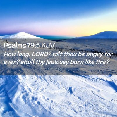 Picture 02 - Psalms 79:5 KJV - How long, LORD? wilt thou be angry for ever? - Bible Verse Picture