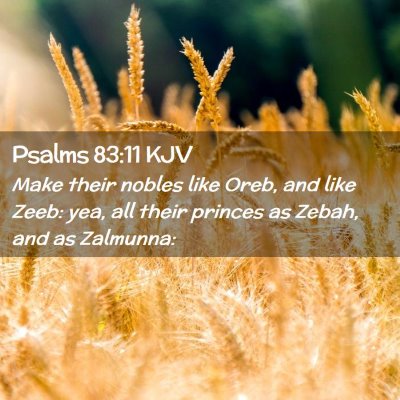 Picture 02 - Psalms 83:11 KJV - Make their nobles like Oreb, and like Zeeb: yea, - Bible Verse Picture