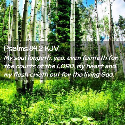 Picture 02 - Psalms 84:2 KJV - My soul longeth, yea, even fainteth for the - Bible Verse Picture