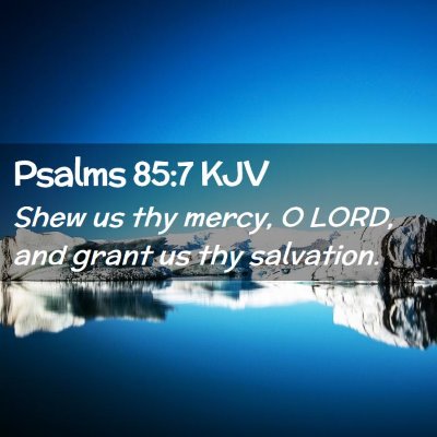 Picture 02 - Psalms 85:7 KJV - Shew us thy mercy, O LORD, and grant us thy - Bible Verse Picture