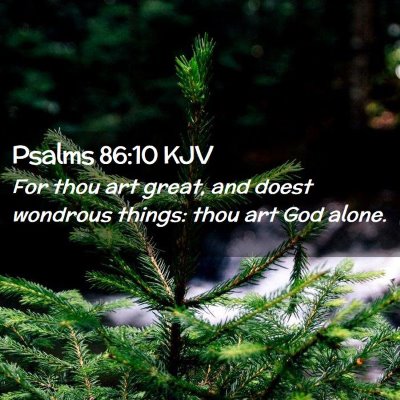 Picture 02 - Psalms 86:10 KJV - For thou art great, and doest wondrous things: - Bible Verse Picture