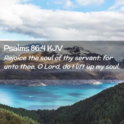 Picture 02 - Psalms 86:4 KJV - Rejoice the soul of thy servant: for unto thee, O - Bible Verse Picture