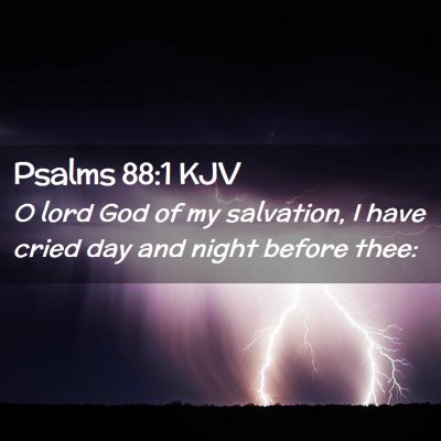 Picture 02 - Psalms 88:1 KJV - O lord God of my salvation, I have cried day and - Bible Verse Picture