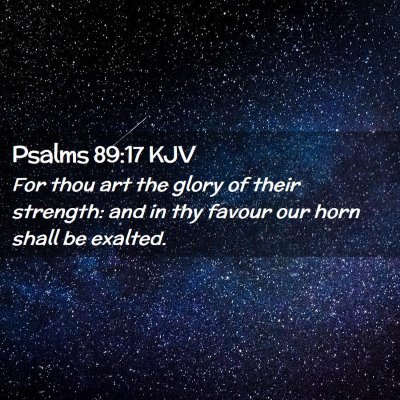 Picture 02 - Psalms 89:17 KJV - For thou art the glory of their strength: and in - Bible Verse Picture