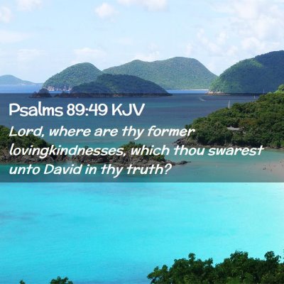 Picture 02 - Psalms 89:49 KJV - Lord, where are thy former lovingkindnesses, - Bible Verse Picture