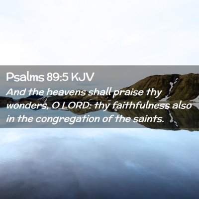 Picture 02 - Psalms 89:5 KJV - And the heavens shall praise thy wonders, O LORD: - Bible Verse Picture