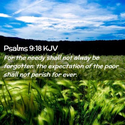 Picture 02 - Psalms 9:18 KJV - For the needy shall not alway be forgotten: the - Bible Verse Picture