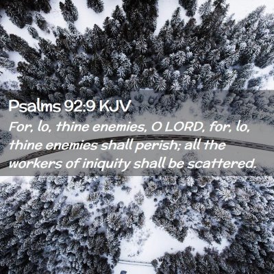 Picture 02 - Psalms 92:9 KJV - For, lo, thine enemies, O LORD, for, lo, thine - Bible Verse Picture