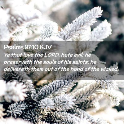 Picture 02 - Psalms 97:10 KJV - Ye that love the LORD, hate evil: he preserveth - Bible Verse Picture