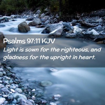 Picture 02 - Psalms 97:11 KJV - Light is sown for the righteous, and gladness for - Bible Verse Picture