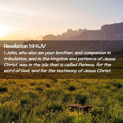Picture 02 - Revelation 1:9 KJV - I John, who also am your brother, and companion - Bible Verse Picture