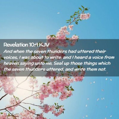 Picture 02 - Revelation 10:4 KJV - And when the seven thunders had uttered their - Bible Verse Picture