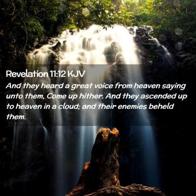 Picture 02 - Revelation 11:12 KJV - And they heard a great voice from heaven saying - Bible Verse Picture