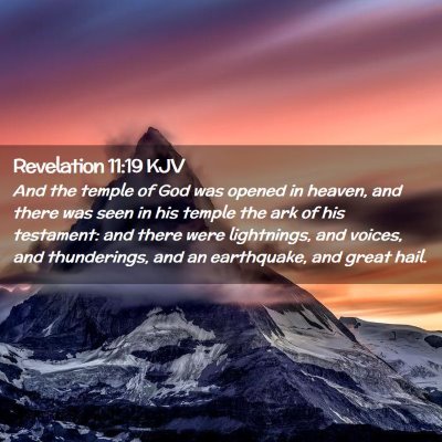 Picture 02 - Revelation 11:19 KJV - And the temple of God was opened in heaven, and - Bible Verse Picture
