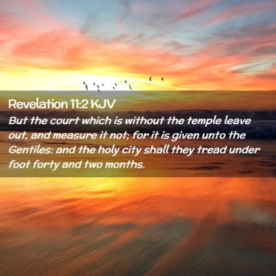 Picture 02 - Revelation 11:2 KJV - But the court which is without the temple leave - Bible Verse Picture