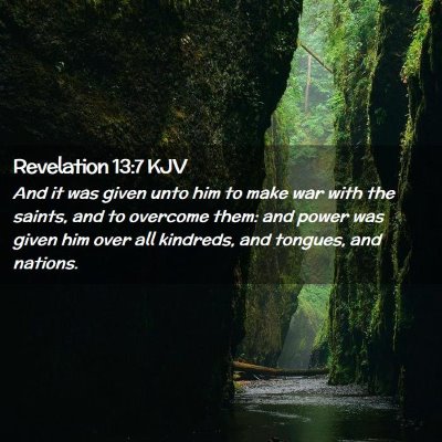 Picture 02 - Revelation 13:7 KJV - And it was given unto him to make war with the - Bible Verse Picture