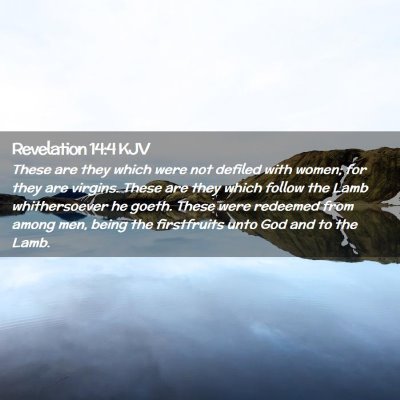 Picture 02 - Revelation 14:4 KJV - These are they which were not defiled with women; - Bible Verse Picture