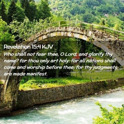 Picture 02 - Revelation 15:4 KJV - Who shall not fear thee, O Lord, and glorify thy - Bible Verse Picture