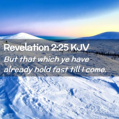 Picture 02 - Revelation 2:25 KJV - But that which ye have already hold fast till I - Bible Verse Picture