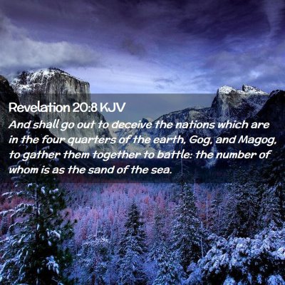 Picture 02 - Revelation 20:8 KJV - And shall go out to deceive the nations which are - Bible Verse Picture