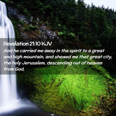 Picture 02 - Revelation 21:10 KJV - And he carried me away in the spirit to a great - Bible Verse Picture
