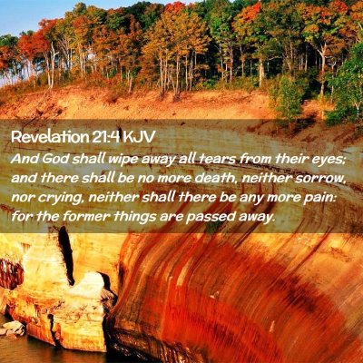 Picture 02 - Revelation 21:4 KJV - And God shall wipe away all tears from their - Bible Verse Picture