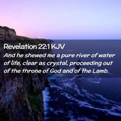 Picture 02 - Revelation 22:1 KJV - And he shewed me a pure river of water of life, - Bible Verse Picture
