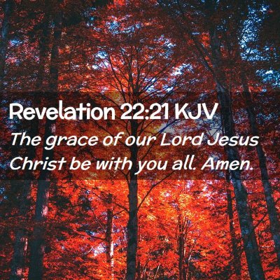 Picture 02 - Revelation 22:21 KJV - The grace of our Lord Jesus Christ be with you - Bible Verse Picture