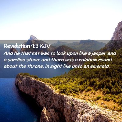 Picture 02 - Revelation 4:3 KJV - And he that sat was to look upon like a jasper - Bible Verse Picture