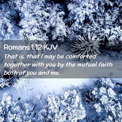 Picture 02 - Romans 1:12 KJV - That is, that I may be comforted together with - Bible Verse Picture