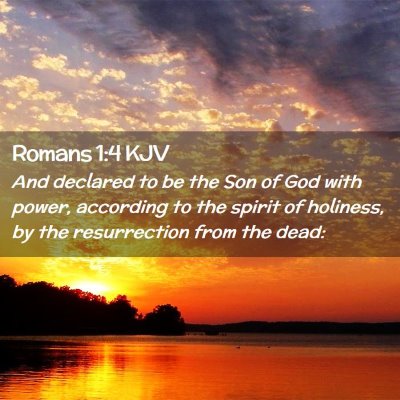 Picture 02 - Romans 1:4 KJV - And declared to be the Son of God with power, - Bible Verse Picture