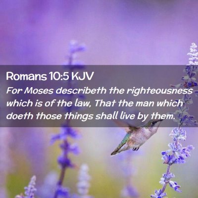 Picture 02 - Romans 10:5 KJV - For Moses describeth the righteousness which is - Bible Verse Picture