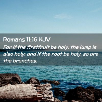 Picture 02 - Romans 11:16 KJV - For if the firstfruit be holy, the lump is also - Bible Verse Picture