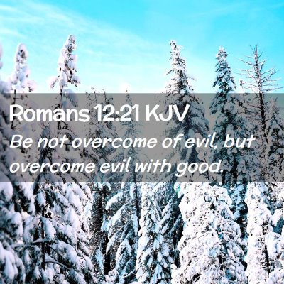 Picture 02 - Romans 12:21 KJV - Be not overcome of evil, but overcome evil with - Bible Verse Picture
