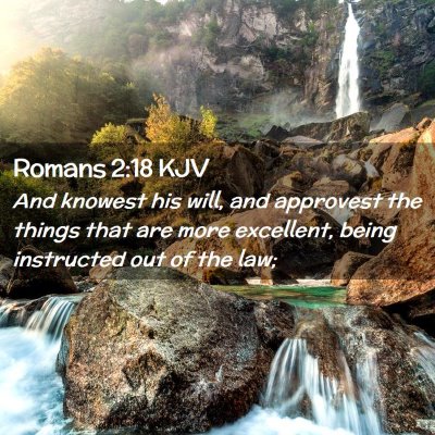 Picture 02 - Romans 2:18 KJV - And knowest his will, and approvest the things - Bible Verse Picture