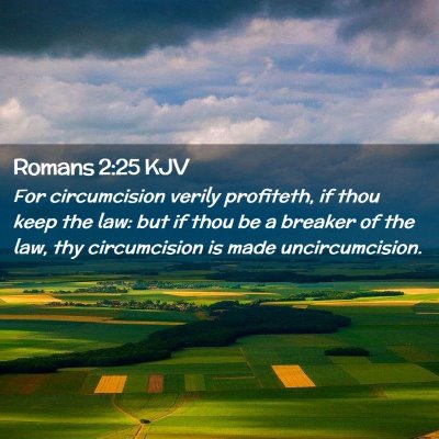 Picture 02 - Romans 2:25 KJV - For circumcision verily profiteth, if thou keep - Bible Verse Picture