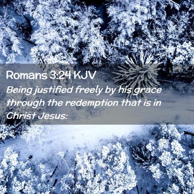 Picture 02 - Romans 3:24 KJV - Being justified freely by his grace through the - Bible Verse Picture