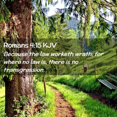 Picture 02 - Romans 4:15 KJV - Because the law worketh wrath: for where no law - Bible Verse Picture