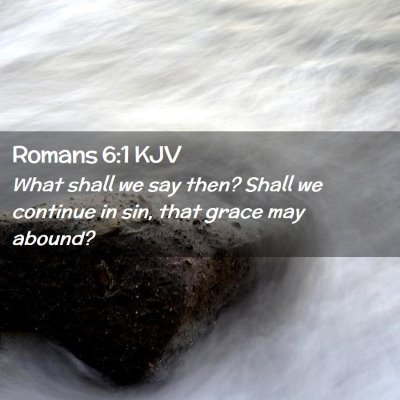 Picture 02 - Romans 6:1 KJV - What shall we say then? Shall we continue in sin, - Bible Verse Picture