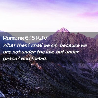 Picture 02 - Romans 6:15 KJV - What then? shall we sin, because we are not under - Bible Verse Picture