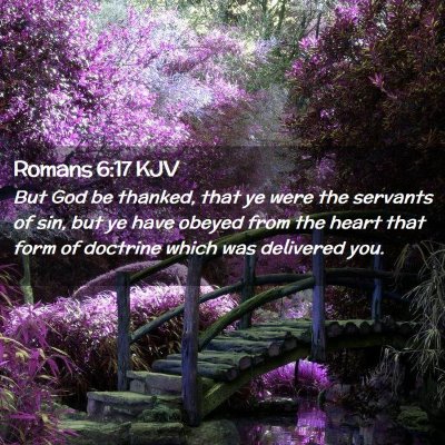 Picture 02 - Romans 6:17 KJV - But God be thanked, that ye were the servants of - Bible Verse Picture