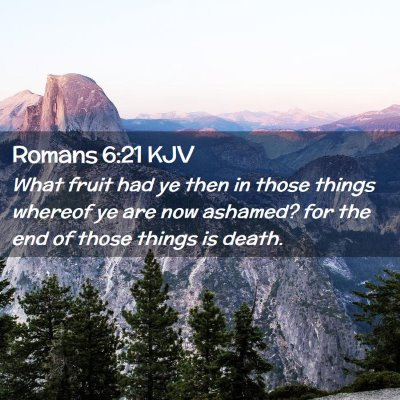 Picture 02 - Romans 6:21 KJV - What fruit had ye then in those things whereof ye - Bible Verse Picture