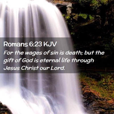 Picture 02 - Romans 6:23 KJV - For the wages of sin is death; but the gift of - Bible Verse Picture