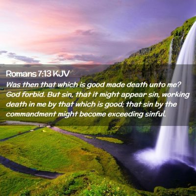 Picture 02 - Romans 7:13 KJV - Was then that which is good made death unto me? - Bible Verse Picture