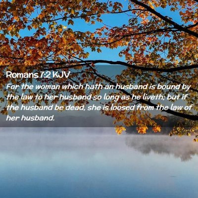 Picture 02 - Romans 7:2 KJV - For the woman which hath an husband is bound by - Bible Verse Picture