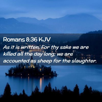 Picture 02 - Romans 8:36 KJV - As it is written, For thy sake we are killed all - Bible Verse Picture