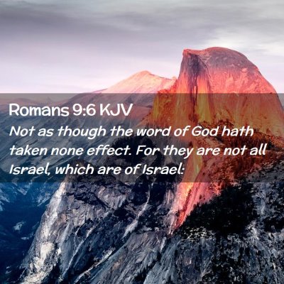 Picture 02 - Romans 9:6 KJV - Not as though the word of God hath taken none - Bible Verse Picture