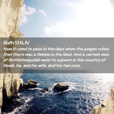 Picture 02 - Ruth 1:1 KJV - Now it came to pass in the days when the judges - Bible Verse Picture