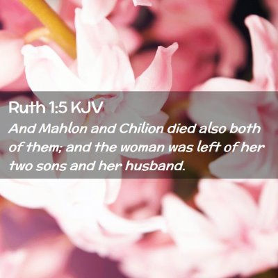 Picture 02 - Ruth 1:5 KJV - And Mahlon and Chilion died also both of them; - Bible Verse Picture